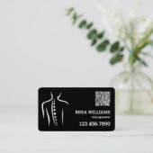Chiropractor Massage Therapeut Aangepaste QR Visitekaartje (Staand voorkant)