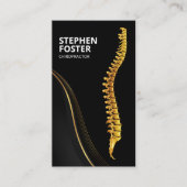 Chiropractor Massage Therapie Arts Gouden Ruggengr Visitekaartje (Voorkant)