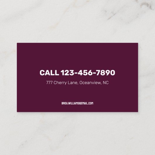 🦴 Chiropractor Massage Therapie Visitekaartje (Achterkant)