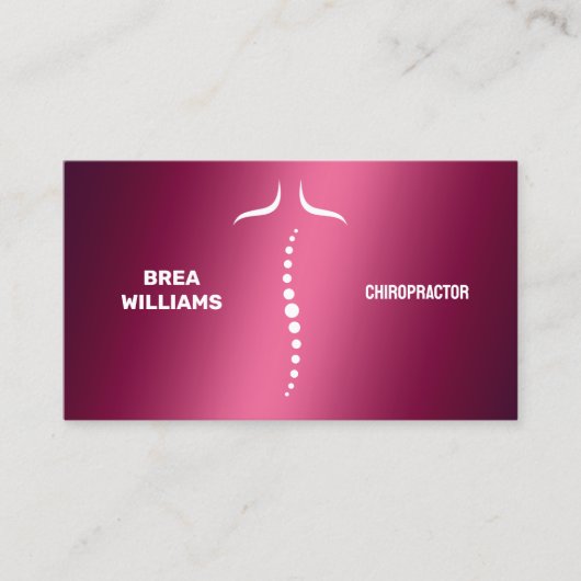 🦴 Chiropractor Massage Therapie Visitekaartje (Voorkant)