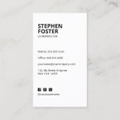 Chiropractor Massage Therapist Spine Adjust White Visitekaartje (Achterkant)