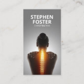 Chiropractor Massage Therapist Spine Adjust White Visitekaartje (Voorkant)