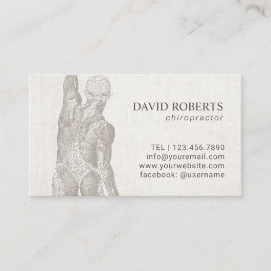 Chiropractor Massage Therapy Plain Appointment Afsprakenkaartje (Voorkant)