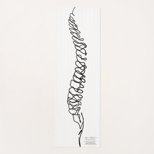 Chiropractor Massage Therapy Spine Yogamat (Voorkant)