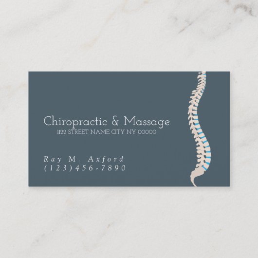 Chiropractor & Massage Visitekaartje (Voorkant)