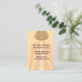 Chiropractor Medische Kantoor Afspraakkaarten Visitekaartje (Staand voorkant)