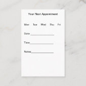 Chiropractor Medische Kantoor Afspraakkaarten Visitekaartje (Achterkant)