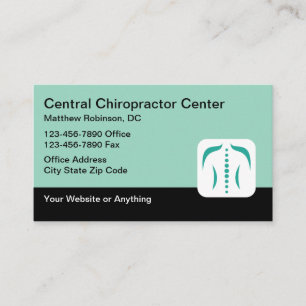Chiropractor Medische Visitekaartjes Wervelkolom T