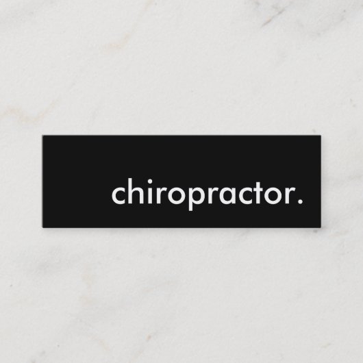 chiropractor. mini visitekaartje (Voorkant)