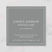 Chiropractor | Minimale grens voor zwart-wit en gr Vierkante Visitekaartje (Achterkant)