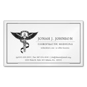 chiropractor | Minimalistische beklede rand Magnetisch Visitekaartje (Voorkant)