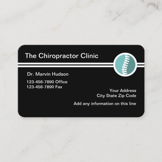 Chiropractor Modern Ontwerp Visitekaartje (Voorkant)