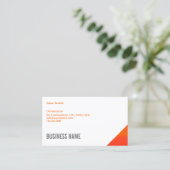 Chiropractor Modern Oranje Hoek Geometric Visitekaartje (Staand voorkant)