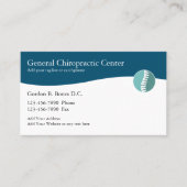 Chiropractor Modern Spinale Emblem Visitekaartjes (Voorkant)