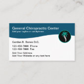 Chiropractor Modern Spinale Emblem Visitekaartjes (Voorkant)