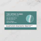 Chiropractor Modern Spine Symbol Visitekaartje (Voorkant)