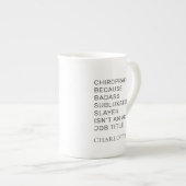 Chiropractor omdat Gag Cowerker op zaterdag Aangep Porselein Kop (Voorkant rechts)