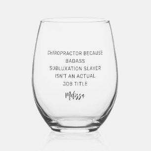 Chiropractor Omdat Subluxation Slayer Niet Een Wer Wijnglas Zonder Voet