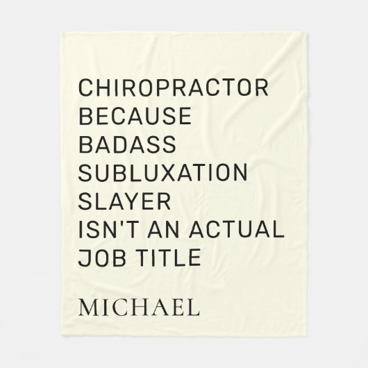Chiropractor Omdat Subluxe Slayer Custom Fleece Deken (Voorkant)