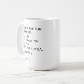 Chiropractor Omdat Subluxe Slayer Custom Koffiemok (Voorkant links)