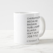 Chiropractor Omdat Subluxe Zwervel Birthday Grote Koffiekop (Voorkant rechts)