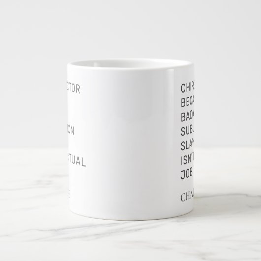 Chiropractor Omdat Subluxe Zwervel Birthday Grote Koffiekop (Voorkant)