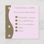 Chiropractor Osteopath Spa, Therapist, Massage Vierkante Visitekaartje (Achterkant)