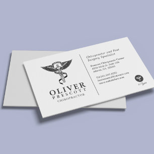 Chiropractor Professional   Minimale stijl wit Visitekaartje