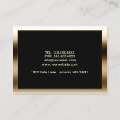 Chiropractor Professionele Gouden Rand Visitekaartje (Achterkant)