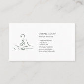 Chiropractor professionele mannelijke massage ther visitekaartje (Achterkant)