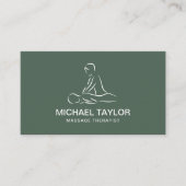 Chiropractor professionele mannelijke massage ther visitekaartje (Voorkant)
