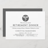 Chiropractor Retirement Dinner | Minimale stijl IV Kaart (Voorkant / Achterkant)