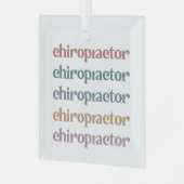 Chiropractor Retro Chiropractic Chiro Squad Gifts Glas Ornament (Voorkant links)