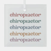 Chiropractor Retro Chiropractic Chiro Squad Gifts Glas Ornament (Voorkant)