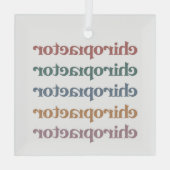 Chiropractor Retro Chiropractic Chiro Squad Gifts Glas Ornament (Achterkant)