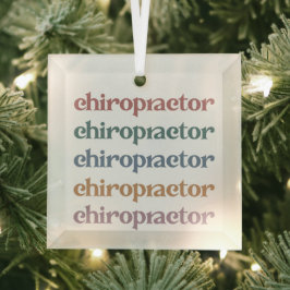 Chiropractor Retro Chiropractic Chiro Squad Gifts Glas Ornament