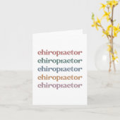 Chiropractor Retro Chiropractic Chiro Squad Gifts Kaart (Gele Bloem)