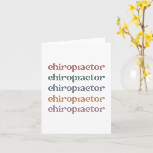 Chiropractor Retro Chiropractic Chiro Squad Gifts Kaart (Gele Bloem)