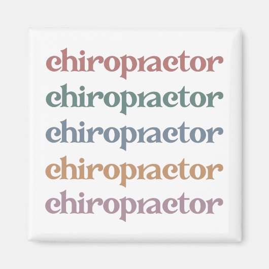 Chiropractor Retro Chiropractic Chiro Squad Gifts Magneet (Voorkant)