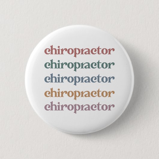 Chiropractor Retro Chiropractic Chiro Squad Gifts Ronde Button 5,7 Cm (Voorkant)