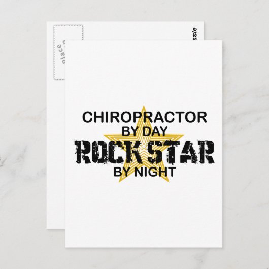 Chiropractor Rock Star by Night Briefkaart (Voorkant / Achterkant)