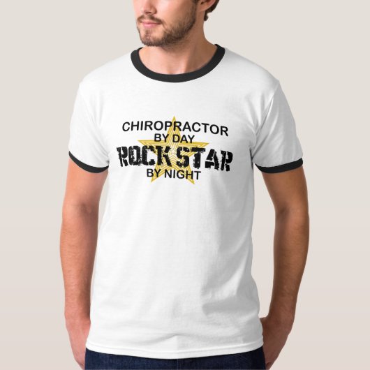 Chiropractor Rock Star by Night T-shirt (Voorkant)