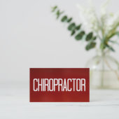 Chiropractor Rood Visitekaartje (Staand voorkant)