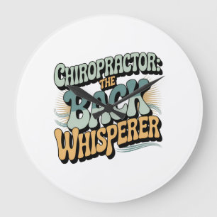 Chiropractor Rugfluisteraar Cadeau Idee Grote Klok