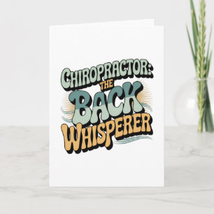 Chiropractor Rugfluisteraar Cadeau Idee Kaart