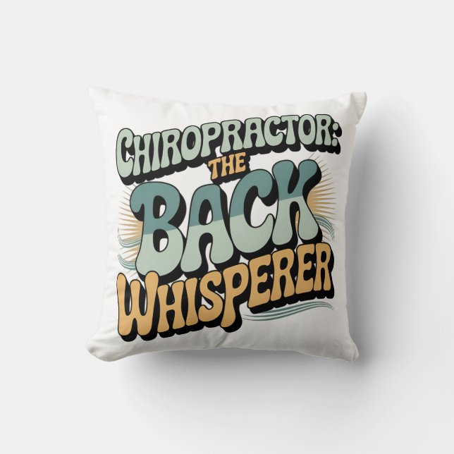 Chiropractor Rugfluisteraar Cadeau Idee Kussen (Voorkant)