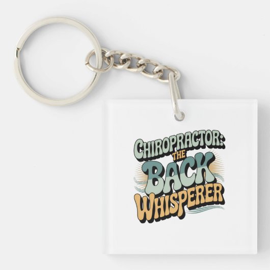 Chiropractor Rugfluisteraar Cadeau Idee Sleutelhanger (voorkant)