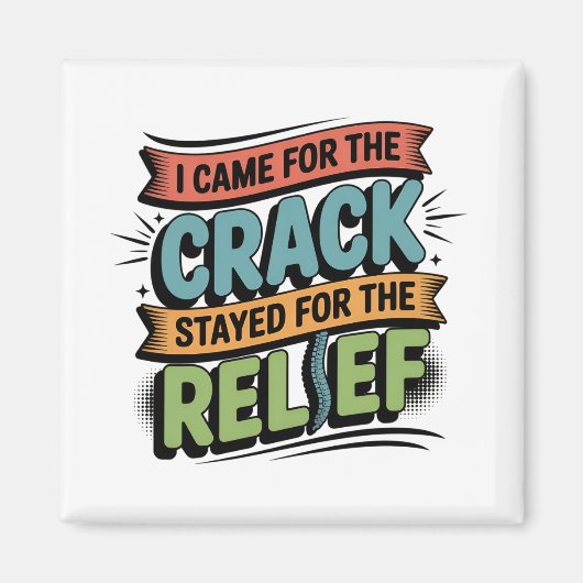 Chiropractor Ruggensteun Grappig Cadeau Magneet (Voorkant)