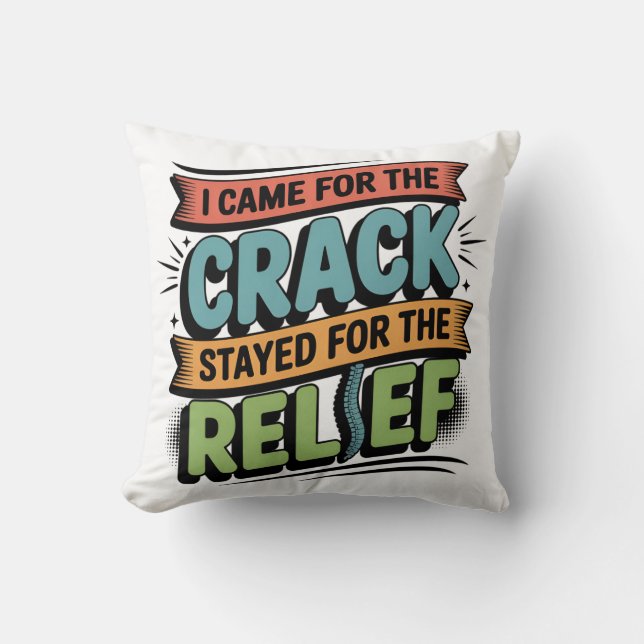 Chiropractor Ruggenwijn Fun Cadeau Kussen (Voorkant)