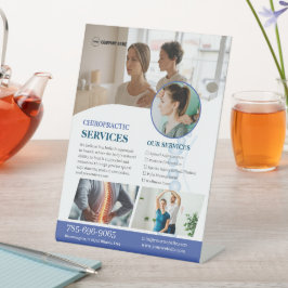 Chiropractor Services Aangepast voetstuk Reclamebord Met Voetstuk